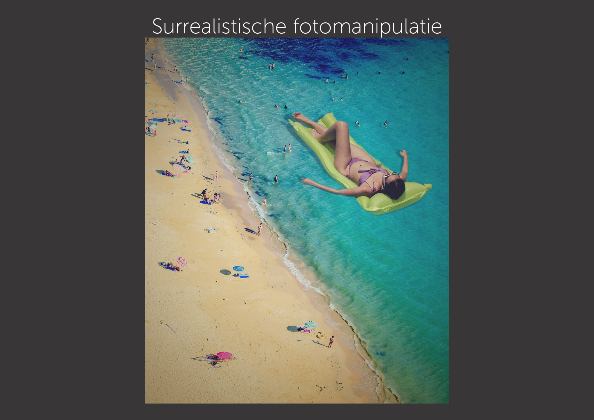 Surrealistische fotomanipulatie zee
