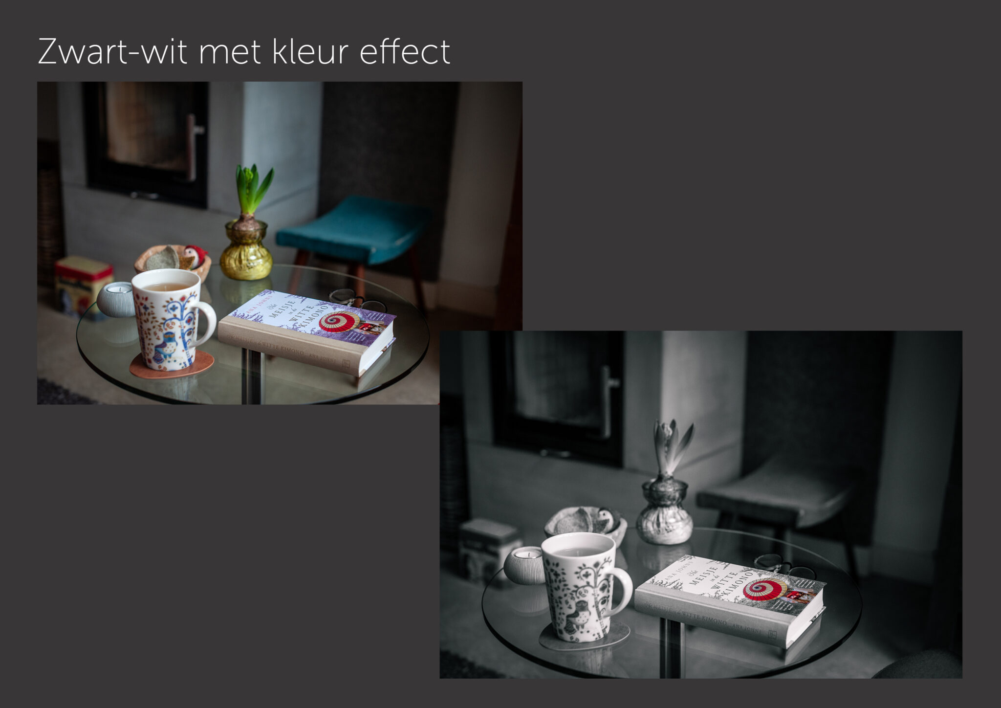 Zwart-wit met kleur effect