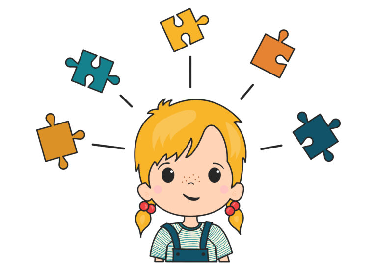 meisje met puzzel V1